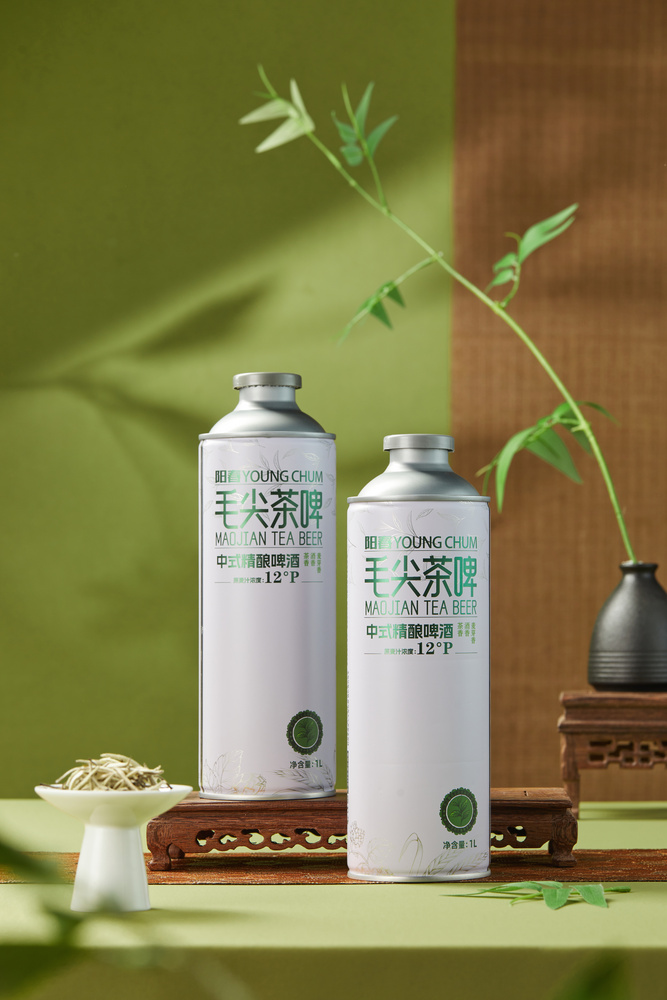陽春啤酒毛尖茶啤1L