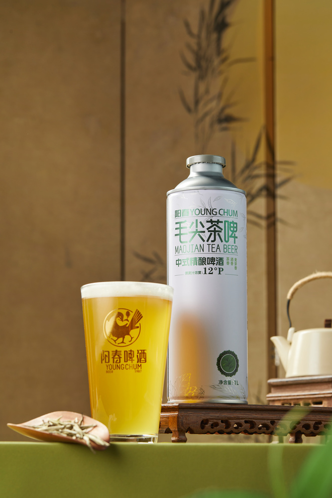 陽春啤酒毛尖茶啤1L